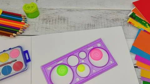 Items for school Stock Photos