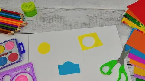 Items for school Stock Photos