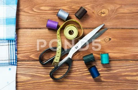 Items for sewing or DIY Stock Photos