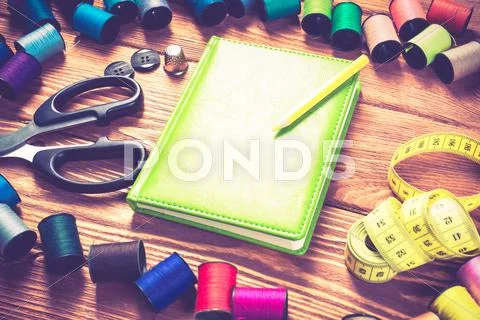 Items for sewing or DIY Stock Photos