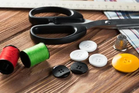 Items for sewing or DIY Stock Photos