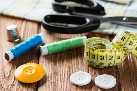 Items for sewing or DIY Stock Photos