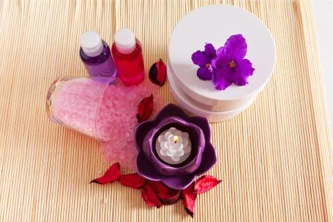Items for spa and relaxation Stock Photos