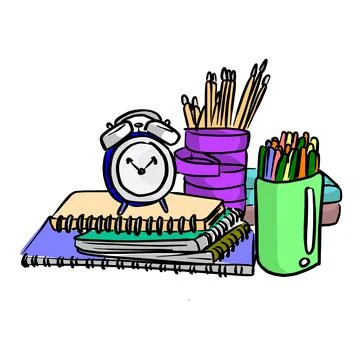 Items for students using in the school vector illustration sketch doodle hand イラスト素材