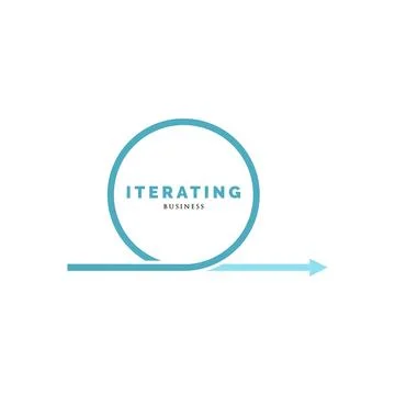 Iterating Icon Logo Design Template Stock Illustration