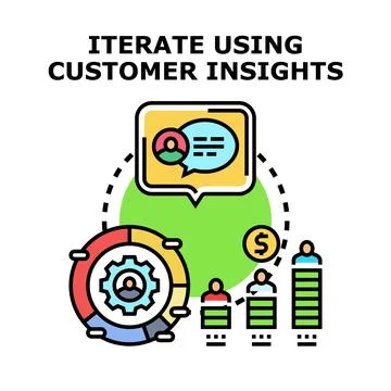 Iterating product development using customer insights and feedback Stock Illustration