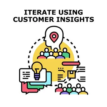 Iterating using customer insights for business development Stock Illustration