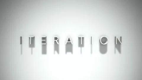 Iteration 3D title animation with shadow... | Stock Video | Pond5