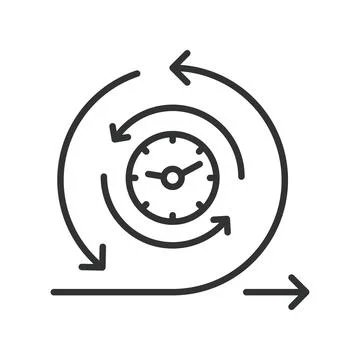 Iteration icon in line design. iteration, process, cycle, agile, improvement Stockillustratie