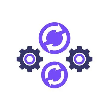 Iteration icon on white, vector Stock Illustration