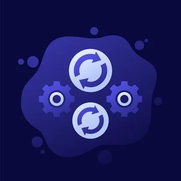 Iteration, iterative process icon, vector design Stock Illustration