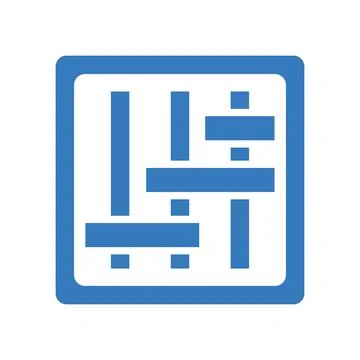 Iteration, scope, project management icon. Blue vector design. Stock Illustration