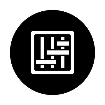 Iteration, scope, project management icon. Black vector Illustration. Illustrazione stock