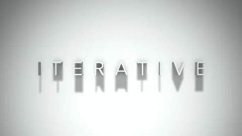 Iterative 3D title animation with shadows on a white background Stock Footage 296515865