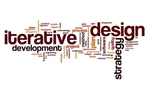 Iterative design word cloud concept Stock Illustration