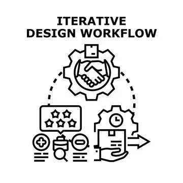 Iterative design workflow continuous improvement process イラスト素材