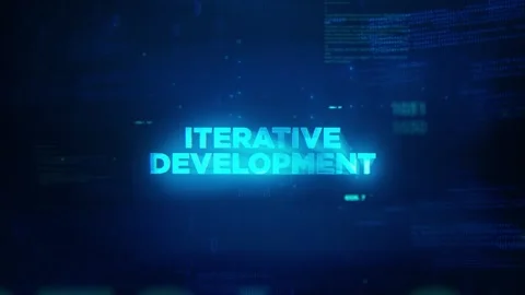 Iterative Development concept technology futuristic data background v02 Stock Footage 342452353
