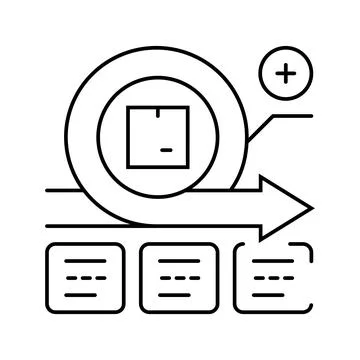 Iterative development modern business line icon vector illustration 스톡 일러스트