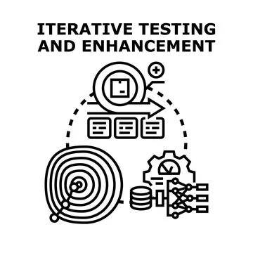 Iterative testing and enhancement programming process development 库存插图