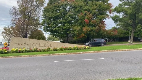 Ithaca College Sign 2 Stock-Footage 219352905