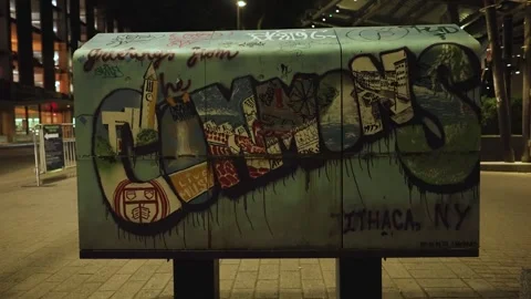 ITHACA COMMONS SIGN 2 Stock Footage 241180623