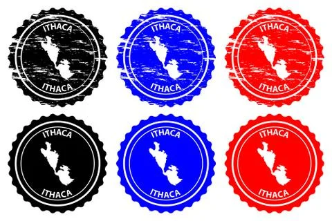 Ithaca rubber stamp Stock Illustration