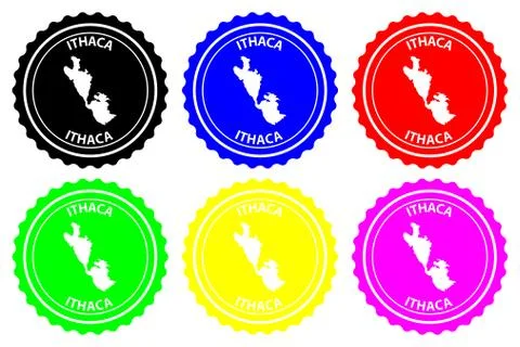 Ithaca rubber stamp Stock Illustration