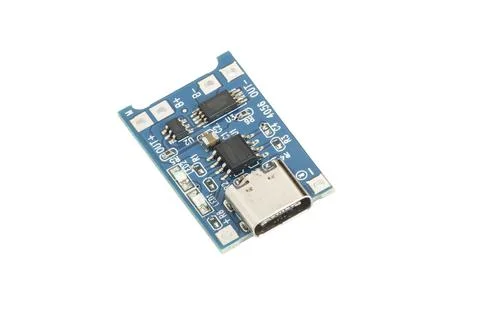 Ithium battery charger module isolated on white. Stock Photos