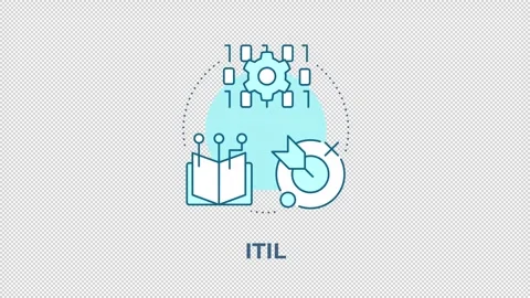 ITIL blue concept icon animation Stock Footage 344175789