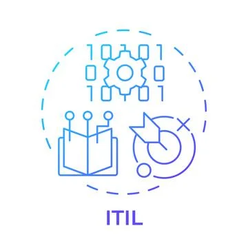 ITIL blue gradient concept icon Illustrazione stock