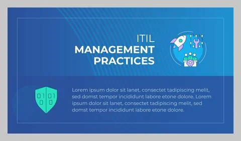 ITIL management practices presentation slide template Illustrazione stock