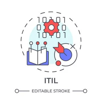 ITIL multi color concept icon 스톡 일러스트