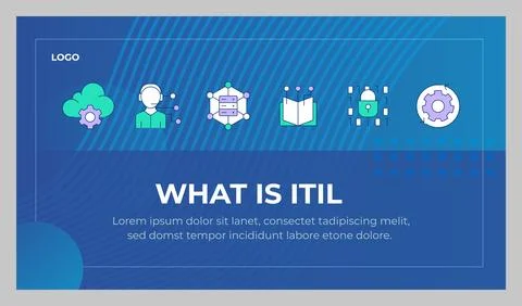 ITIL presentation slide template Stock Illustration