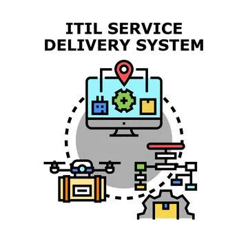 Itil service delivery system optimization concept イラスト素材