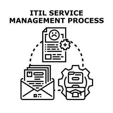 Itil service management process concept vector illustration イラスト素材