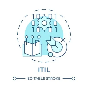 ITIL soft blue concept icon Stock-Illustration
