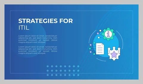 ITIL strategies presentation slide template Stock Illustration