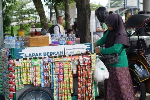 Itinerant coffee trader Foto stock