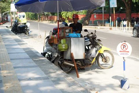 Itinerant coffee trader Stock Photos