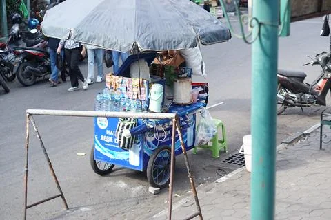 Itinerant coffee trader Foto stock