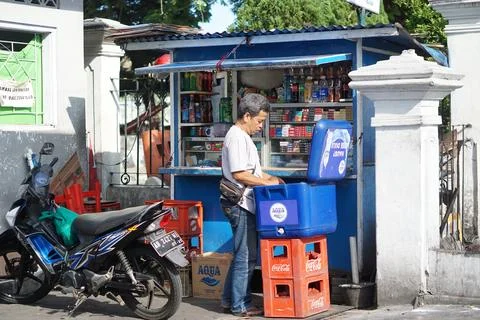 Itinerant coffee trader Stock-Fotos