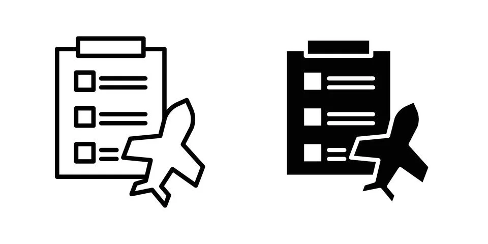 Itinerary icon vector design illustrations Stockillustratie
