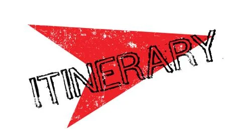 Itinerary rubber stamp Stock Illustration