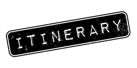 Itinerary rubber stamp Stock Illustration