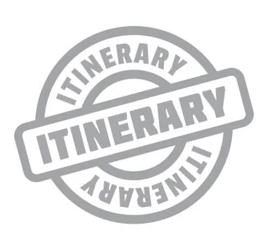 Itinerary rubber stamp 스톡 일러스트