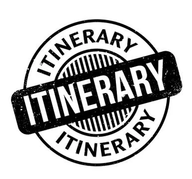 Itinerary rubber stamp Stock Illustration