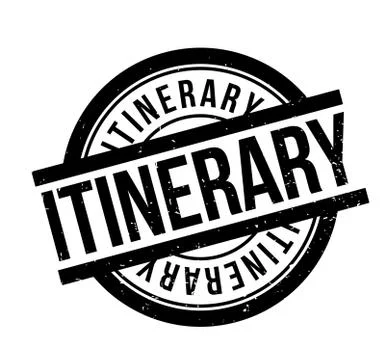 Itinerary rubber stamp Stock Illustration