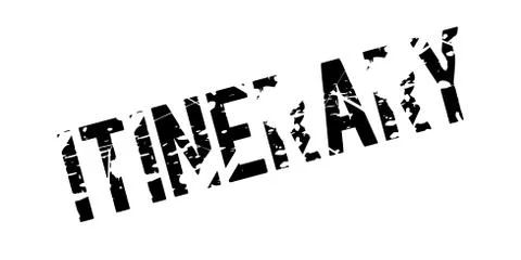 Itinerary rubber stamp Stock Illustration