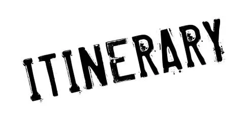 Itinerary rubber stamp Stock Illustration