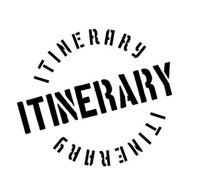 Itinerary rubber stamp Stock Illustration